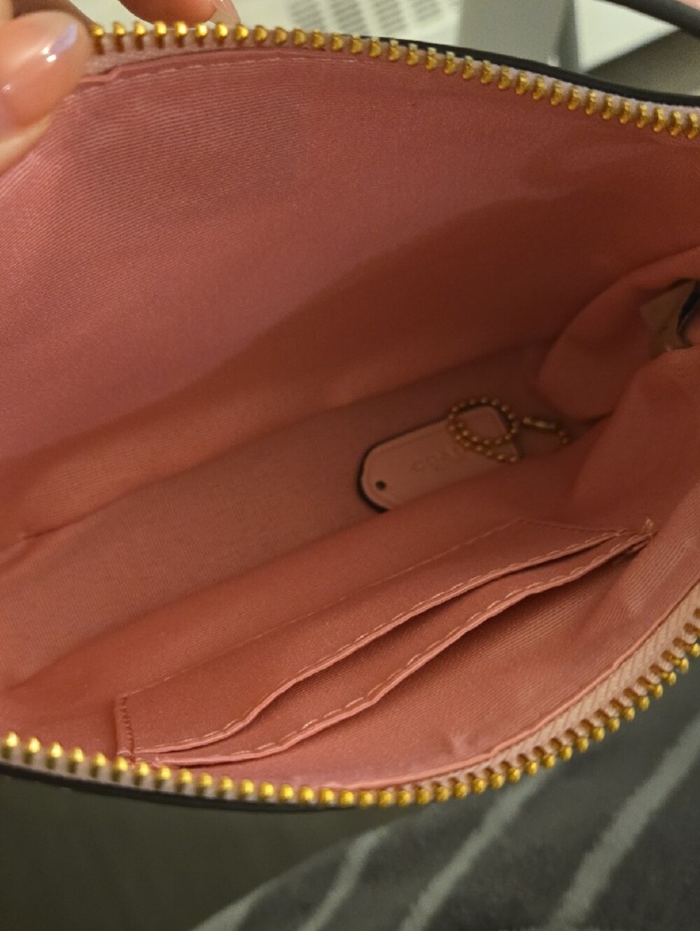 Coach Pebbled Leather Shoulder Bag in Blush - Picture 4 of 7